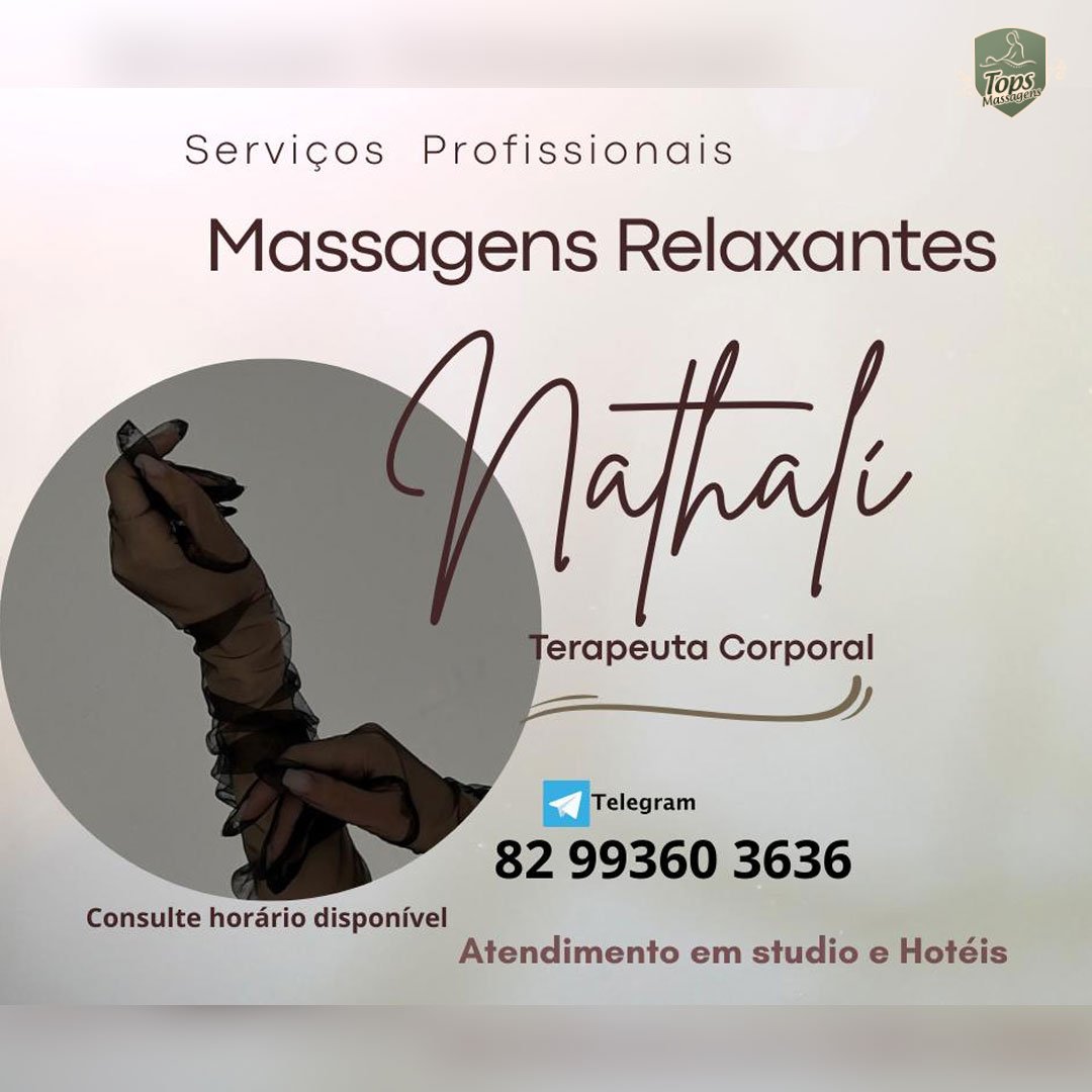 Massagem Sensual Maceió - Tops Massagens - Nathali Terapeuta