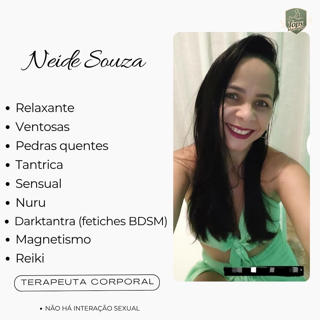 Massagem Sensual Maceió - Tops Massagens - Neide Souza Terapeuta Corporal