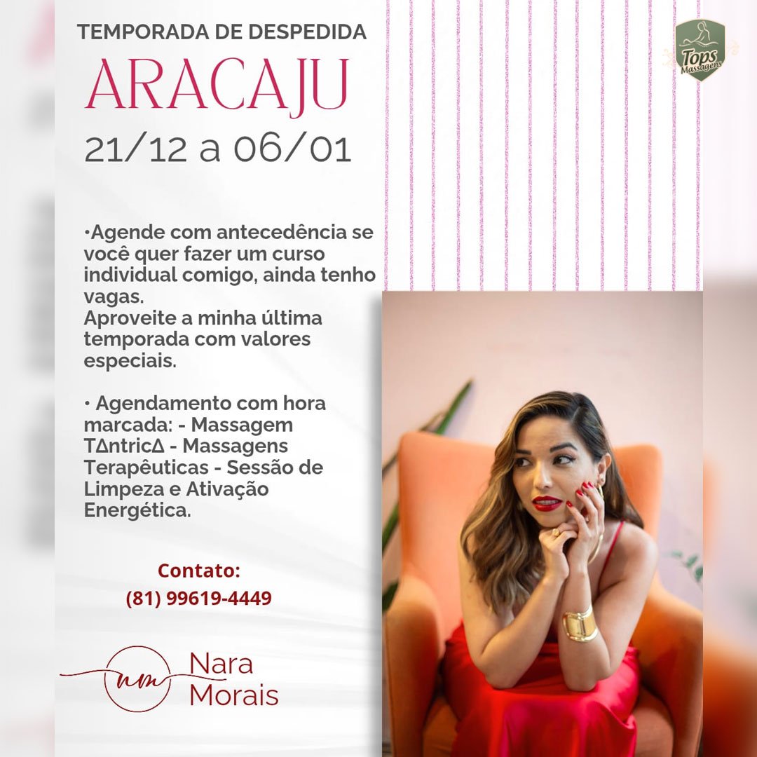 Massagem Sensual Maceió- Tops Massagens - Nara Terapeuta Corporal