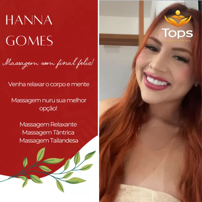 Hanna Gomes - Massagista Sensual  em Maceió - AL - Tops Massagens