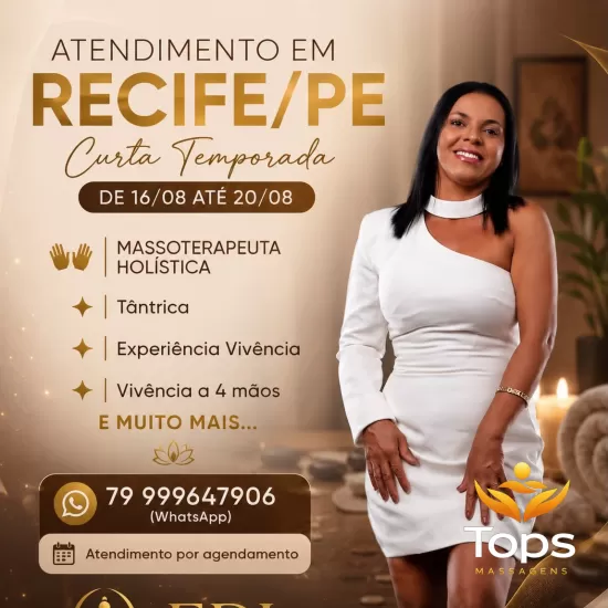 Edi - Massagista Sensual  em Recife - PE - Tops Massagens