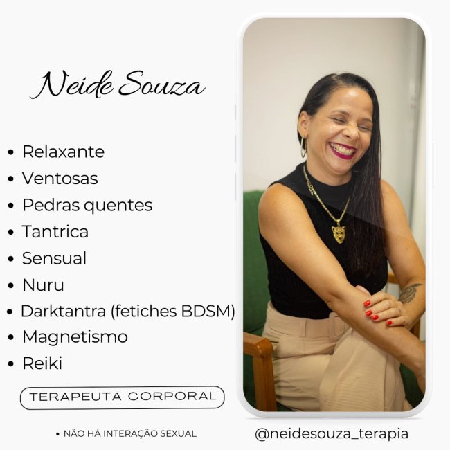 Massagem Sensual Maceió - Tops Massagens - Neide Souza Terapeuta Corporal